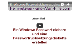 Youtube Video Tutorial - Ein Windows Passwort sichern und eine Passwortrücksetzungsdiskette erstellen