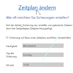  Zeitplan für die Sicherungen erstellen