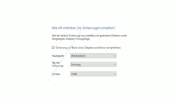 Windows 10 Tutorial - Wichtige Daten mit Windows-Bordmitteln ohne zusätzliches Backup-Programm sichern! - Einen Zeitplan für die Sicherung konfigurieren: Option Sicherung auf Basis eines Zeitplans ausführen 