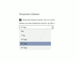 Windows 10 Tutorial - Nicht notwendige Dateien mit einer integrierten Funktion automatisch löschen! - Zeitraum festlegen, wann temporäre Dateien gelöscht werden sollen 