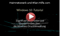 Zugriff auf Drucker und Druckertreiber über die Windows 10 Druckverwaltung - Youtube Video Windows 10 Tutorial