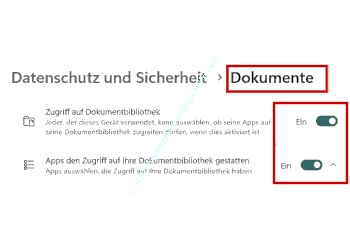 Zugriffsberechtigungen für Apps auf die Dokumentenbibliothek konfigurieren