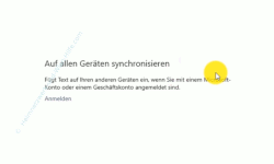 Windows 10 Tutorial - Mit der erweiterten Zwischenablage bis zu 25 kopierte Elemente nutzen! - Option Auf allen Geräten synchronisieren, um die Zwischenablage auf allen Computern nutzen zu können 